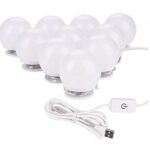 SET 10 BECURI LED PENTRU OGLINDA MAKE-UP, CU REGLAREA INTENSITATII