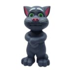Jucarie interactiva, Talking Tom, motanul vorbitor cu povesti, repeta tot ce aude, baterii incluse, gri, 20 cm