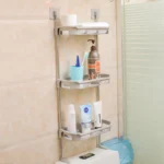 Suport depozitare multifuncțional pentru toaletă, 3 polițe, 88 x 30 cm
