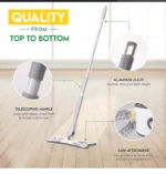 Mop cu burete din fibre, tip X pentru stoarcere, cap rotativ 360° și braț extensibil - imagine 2