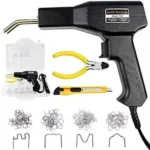 Trusă de sudură plastic, pistol profesional 50W, kit reparare fisuri, 200 capse întărire, polipropilenă