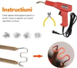 Trusă de sudură plastic, pistol profesional 50W, kit reparare fisuri, 200 capse întărire, polipropilenă - imagine 2
