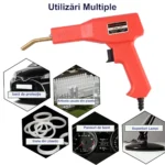 Trusă de sudură plastic, pistol profesional 50W, kit reparare fisuri, 200 capse întărire, polipropilenă - imagine 4
