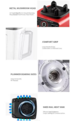 Blender Royal Silver Crest, 2in1, 5500W, 2.5L, 15 viteze, 32.000 rpm - imagine 4