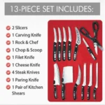 Set de 13 cuțite Miracle Blade world Class Lama inox - imagine 2