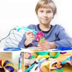Creion 3D pentru desen în spațiu, ideal pentru începători, cu afișaj și filamente colorate - imagine 4