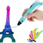 Creion 3D pentru desen în spațiu, ideal pentru începători, cu afișaj și filamente colorate